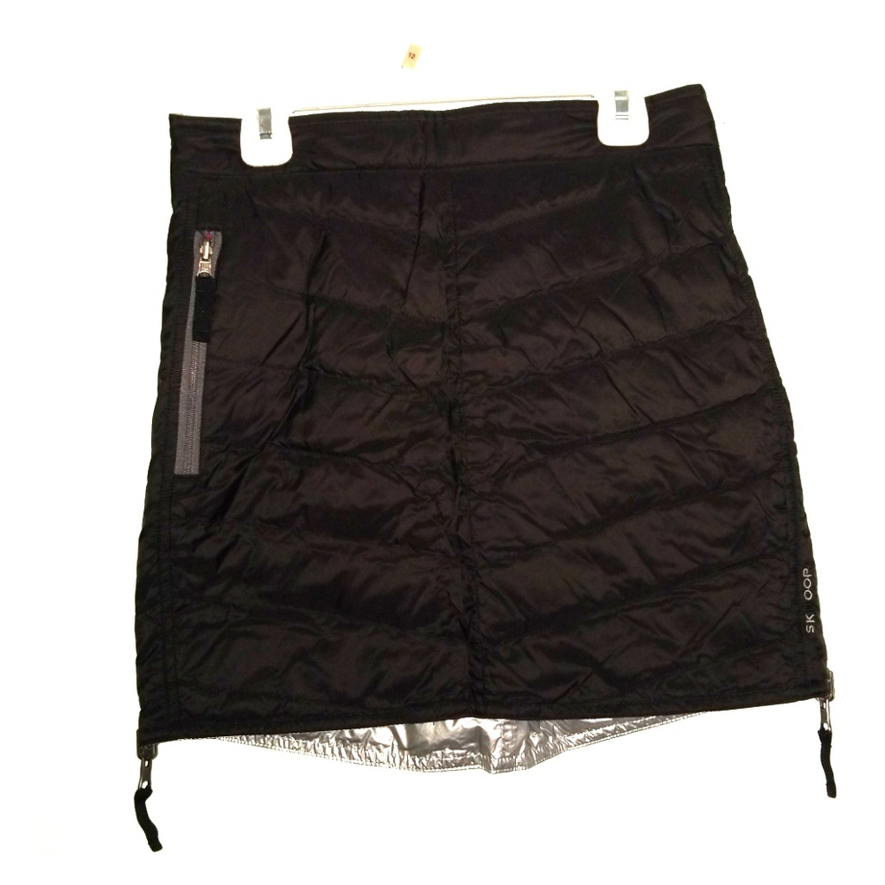 Skhoop reversible mini down skirt in size XS